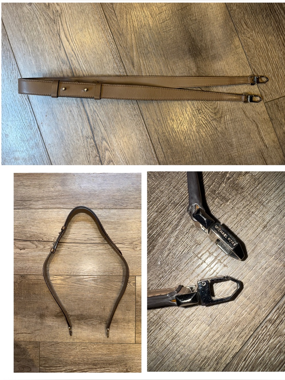 Michael Kors Brown Taupe Leather Purse  Strap